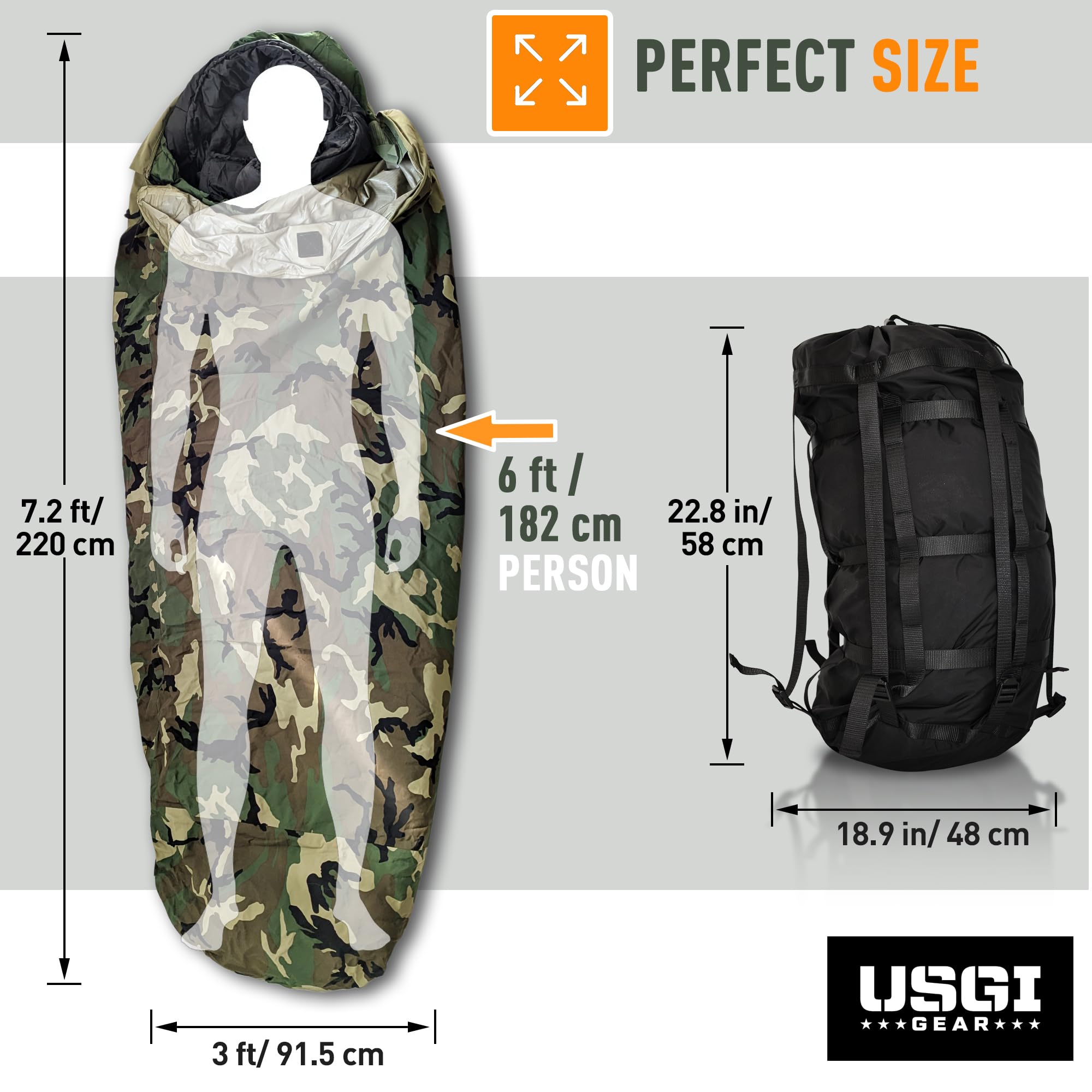 Amazon.co.jp: USGI Gear ミリタリースリーピングバッグシステム