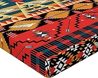 Vista 169 de Ambesonne - Sábana bajera ajustable multicolor, en colores y tres tamaños Azul y gris