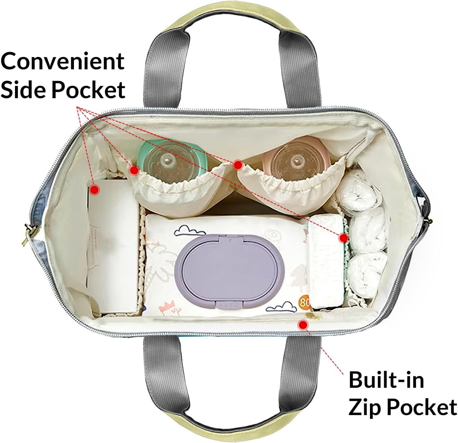 Personalized Diaper Bag Backpack,Customized Mushrooms Garden Flower Fairy Nappy Backpack for Travel Outdoor,Custom Multiuse Mommy Bag Nursing Bag Gifts for Newborn Baby