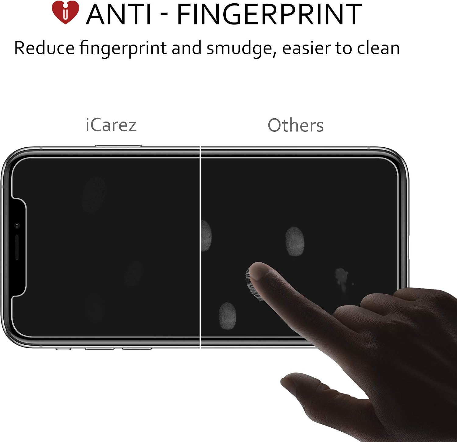 iCarez Tempered Glass Screen Protector for iPhone 11 (2019) iPhone XR 6.1-Inches, 3-Pack