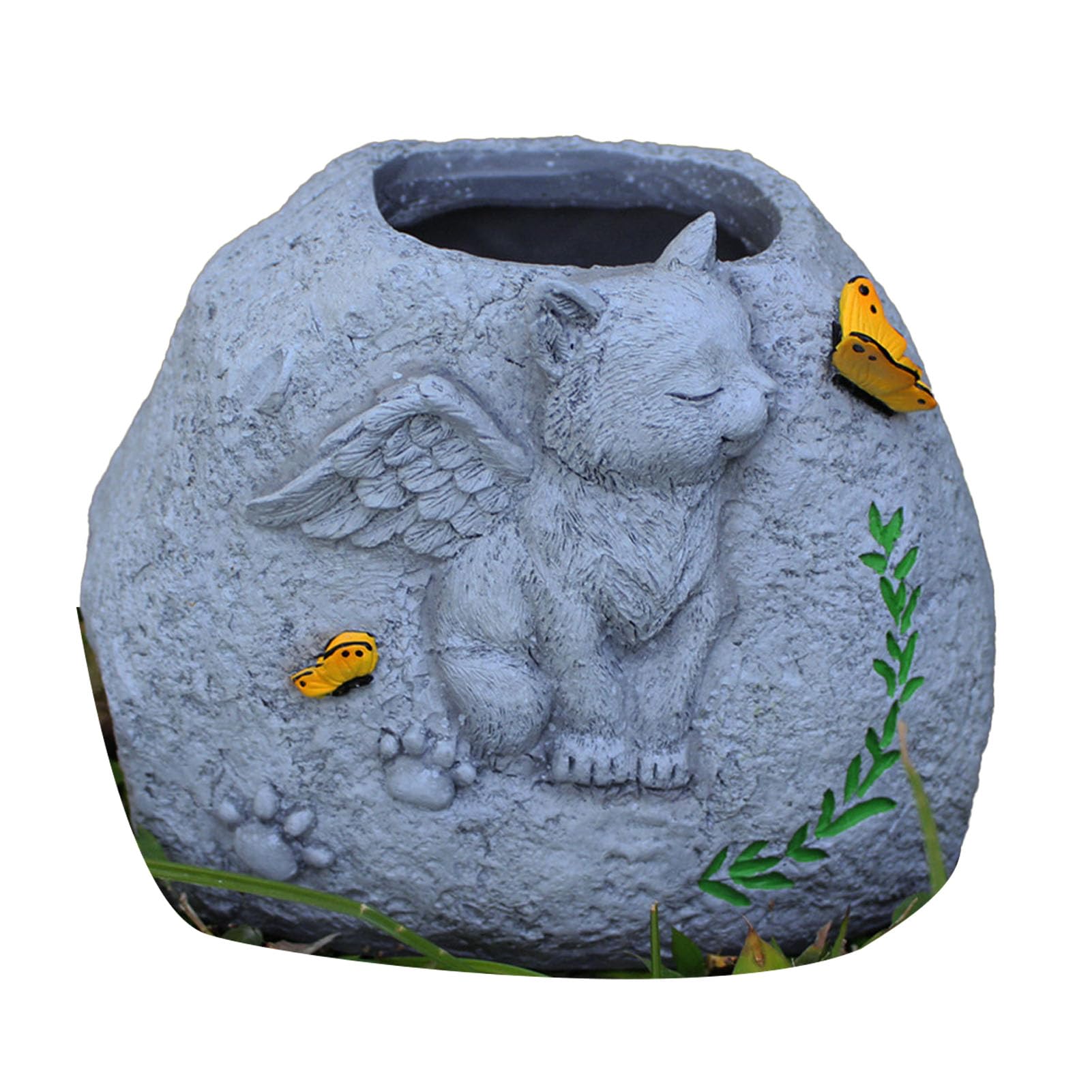 Angel cat succulent planter pour honorer la mémoire de votre animal de compagnie