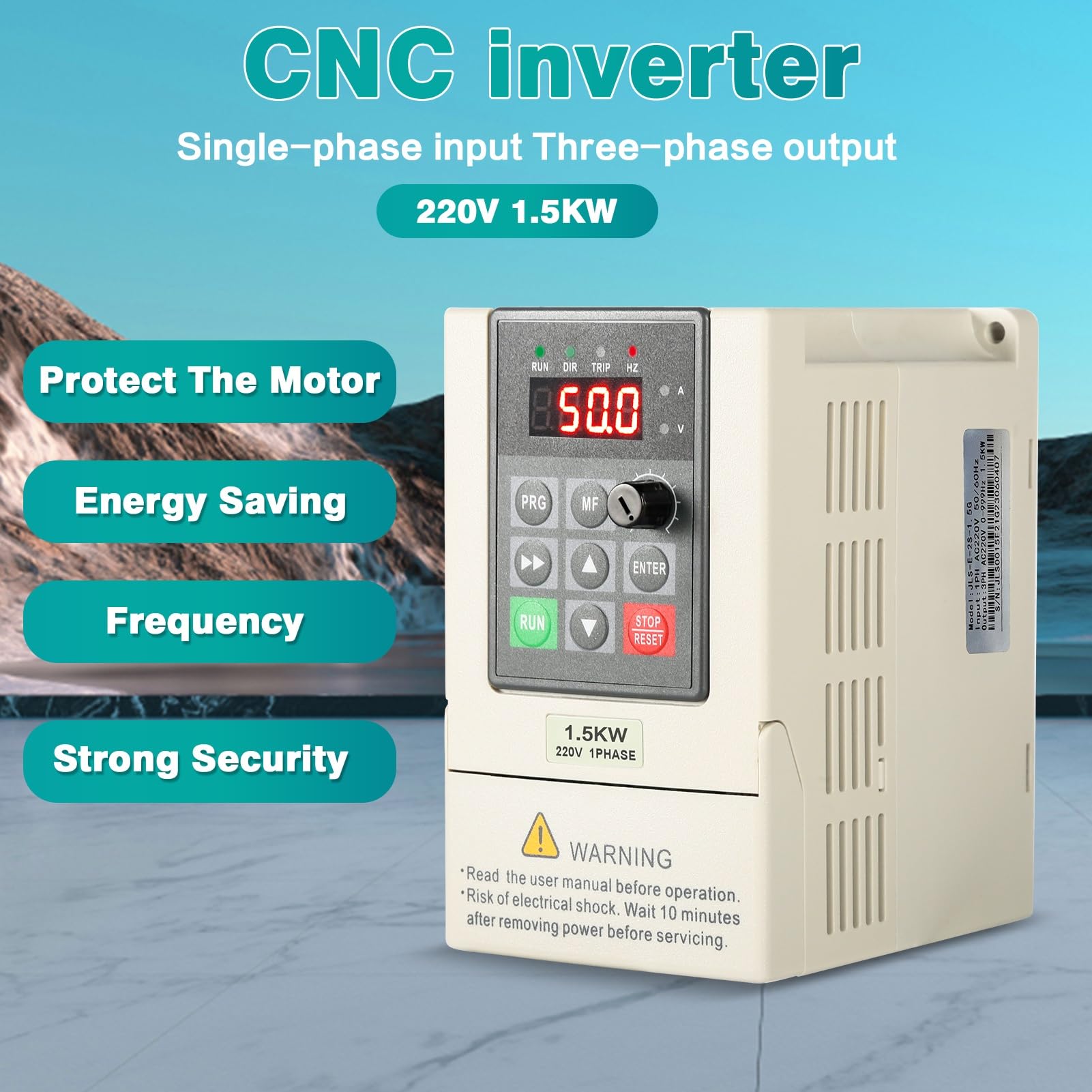 Inverter VFD 1.5kW 220V - Convertitore Frequenza Per Motori Trifase - Foto 2
