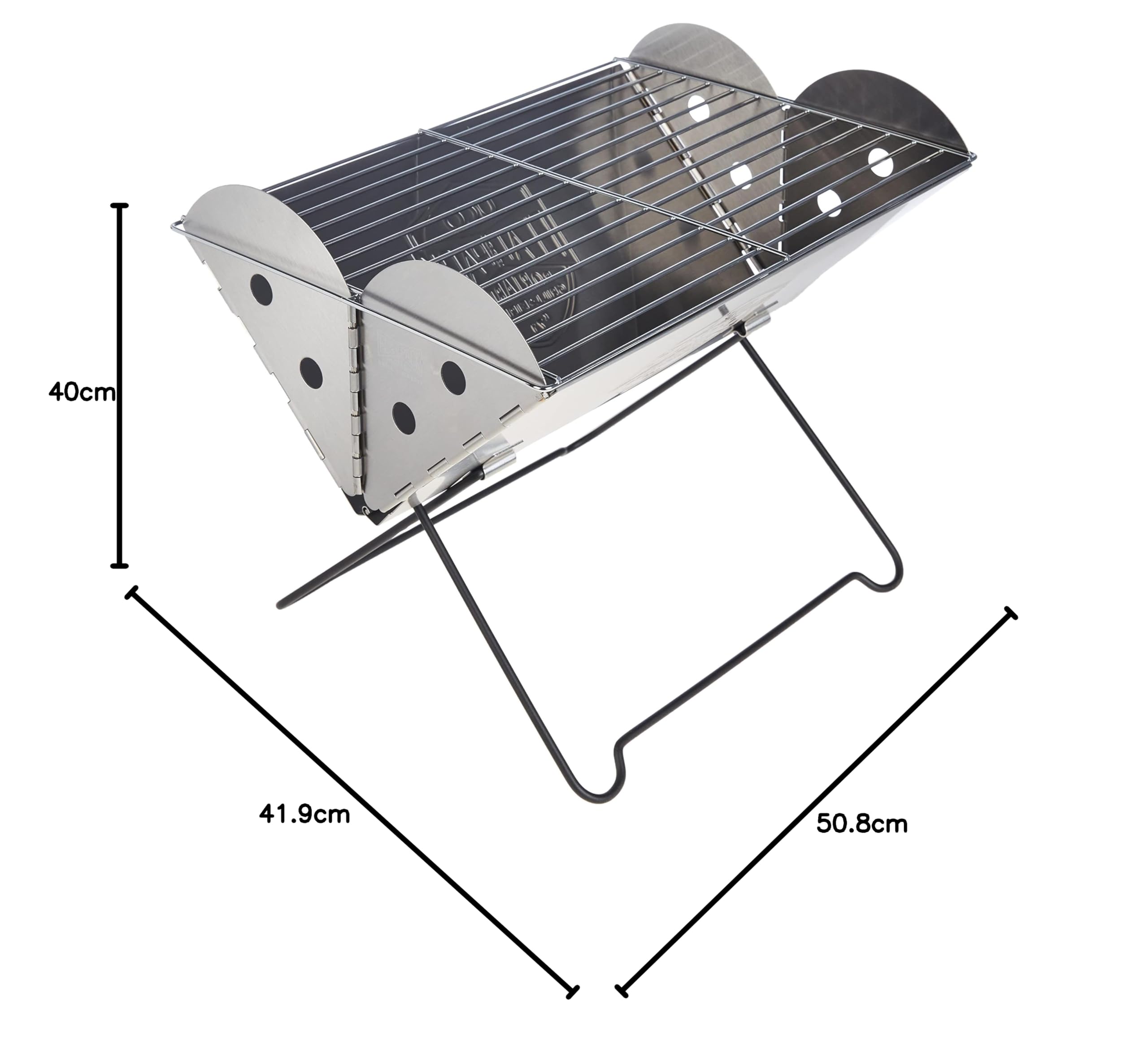 UCO Flatpack przenośny grill ze stali nierdzewnej i przenośny palenisko