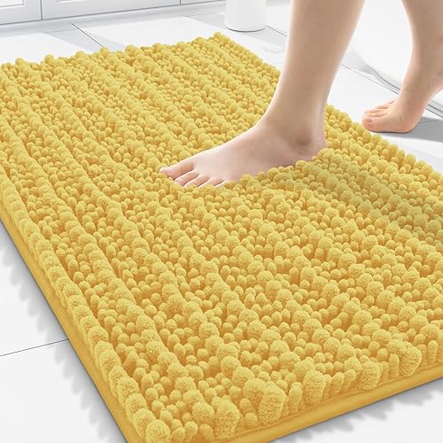 Miniatura 211 de Smiry Alfombras de Baño 24 x 16 pulgadas, Tapetes de Baño de Chenilla Extra Suaves y Absorbentes, Respaldo de Goma Antideslizante, Lavable a Azul
