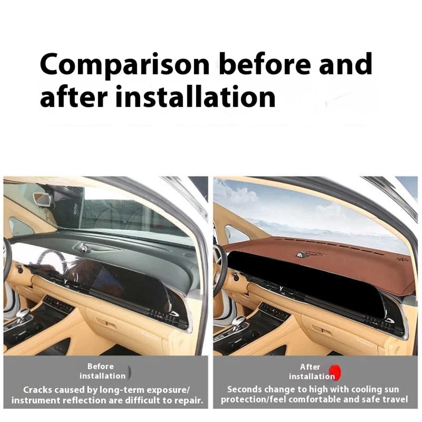 Armaturenbrett-Abdeckmatte Für Hyundai Für Getz TB 2002-2011 Auto Flanell Dash Matte Zubehör Dashboard Abdeckung Schutz Teppich Warme Pad Dashmats(Black,Left Rudder)