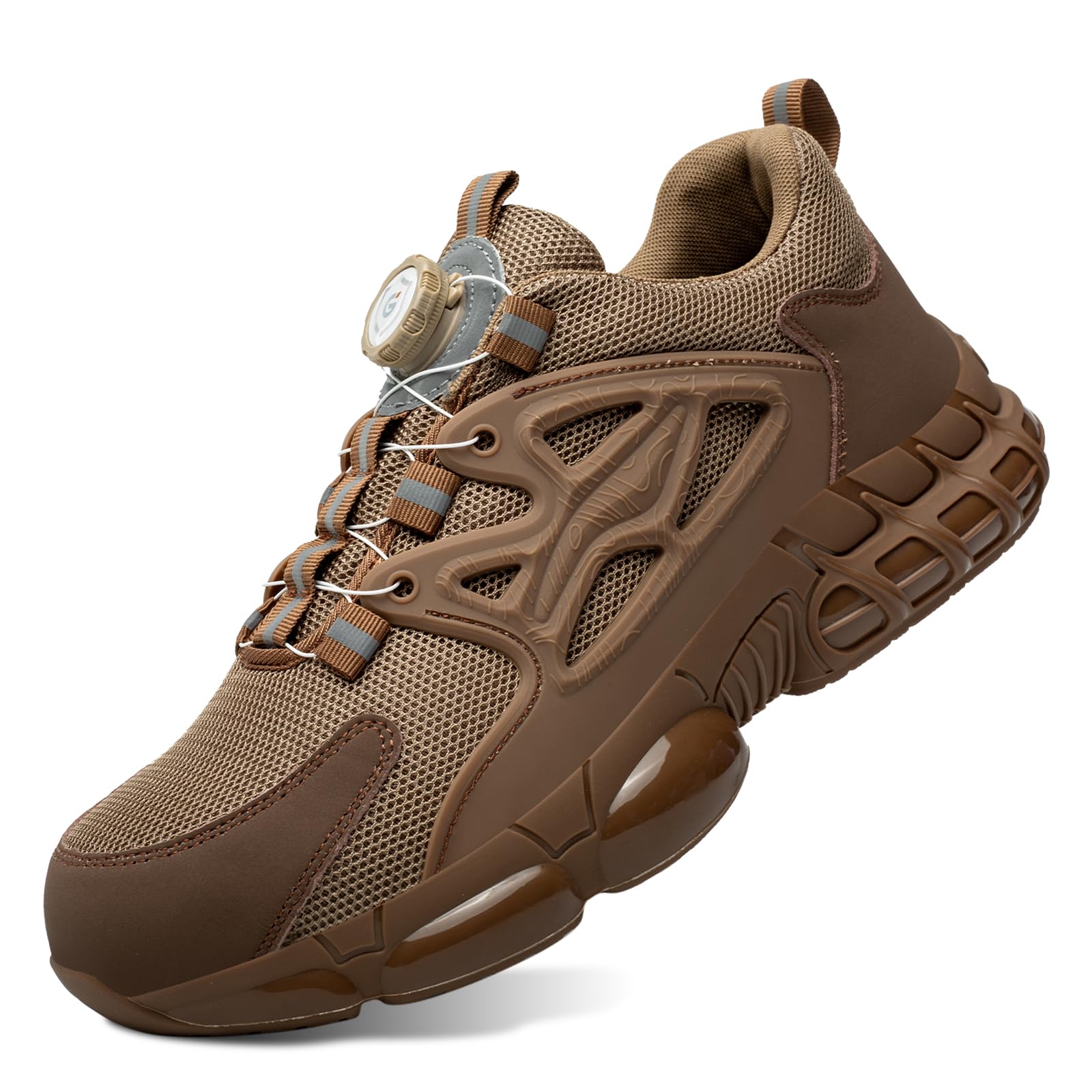 Zapatos de Seguridad para Hombre Mujer Zapatillas Ligeros Calzado Trabajo Comodo Antideslizante con Puntera de Acero 36-46 EU - 2