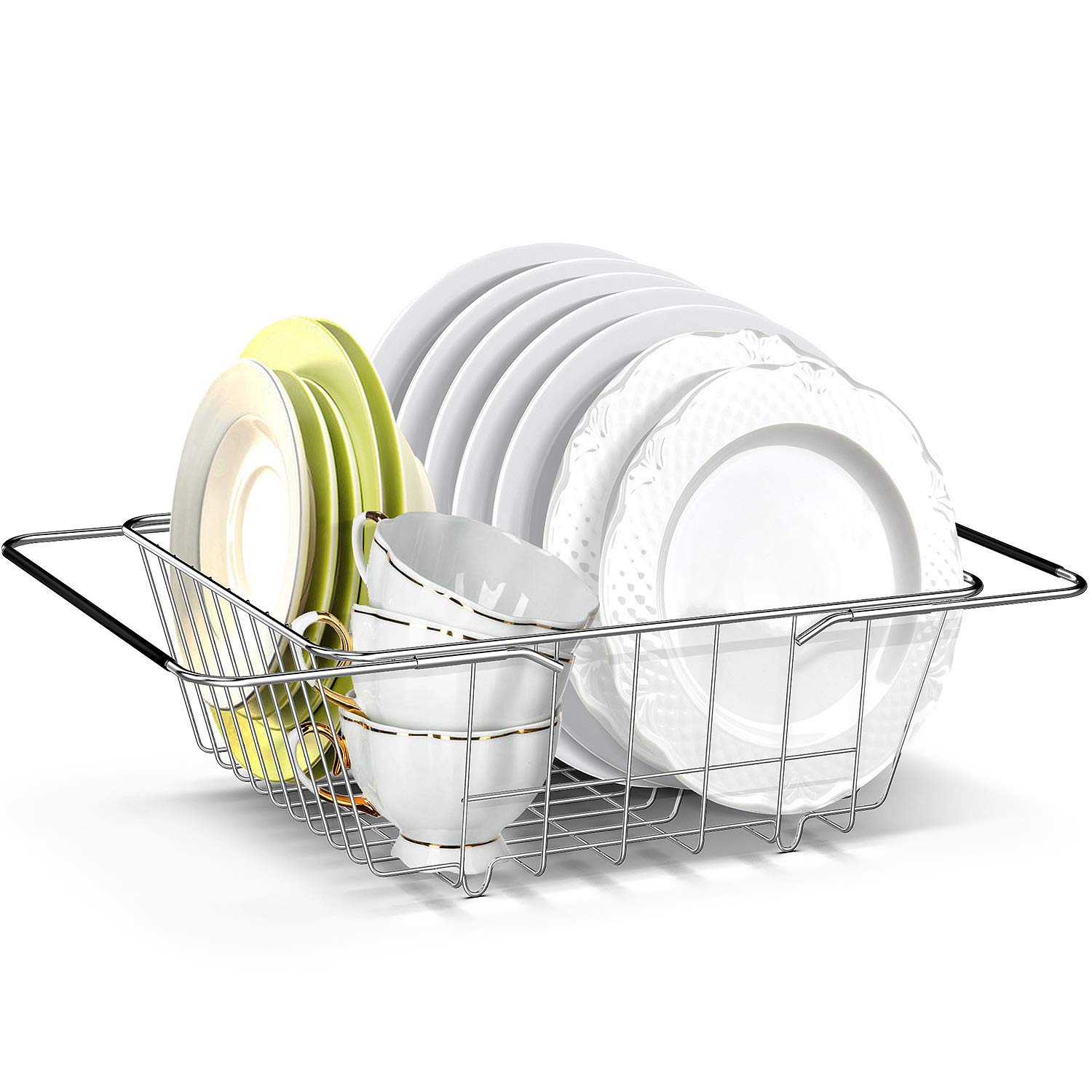 Buy Expandable Dish Drying Rack, JOMARTO SUS304 Stainless Steel Dish