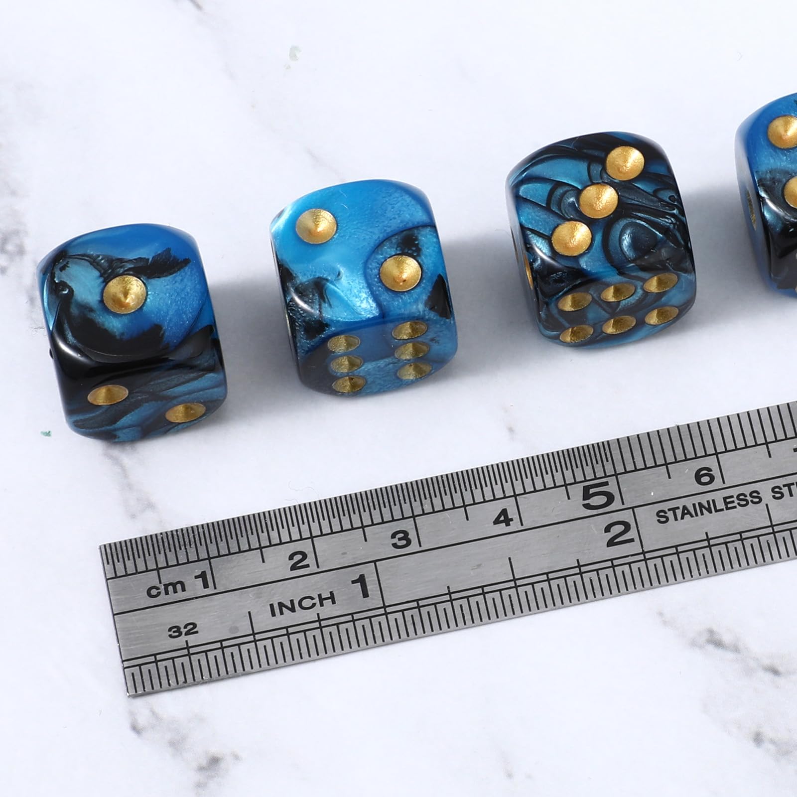 10 Stück D6-Würfel 16 Mm Aus Acryl – Violettblau Für RPG, DND, MTG & Brettspiele