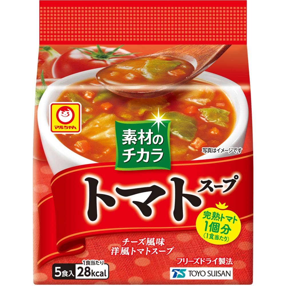 Amazon | マルちゃん 素材のチカラ トマトスープ (8.1g×5食)×6個