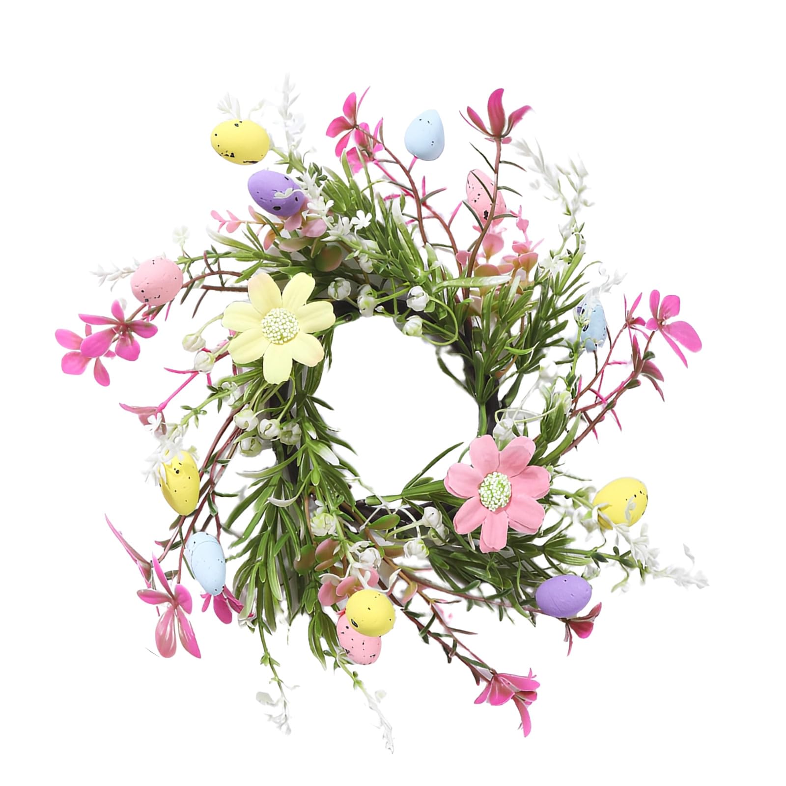 our fave Eggs Wreath Garlands with and Silk Flower for Table Centerpieces Door Hanging Holiday Party Decorations Simulated Flower Wreath