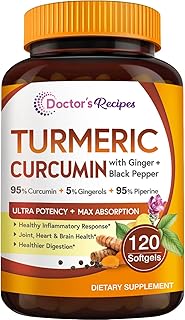 Sponsored Ad - Doctor’s Recipes Turmeric Liquid Extract Softgel with Ginger, 400mg, 95 Percent Concentrated Curcumin, 5% G...