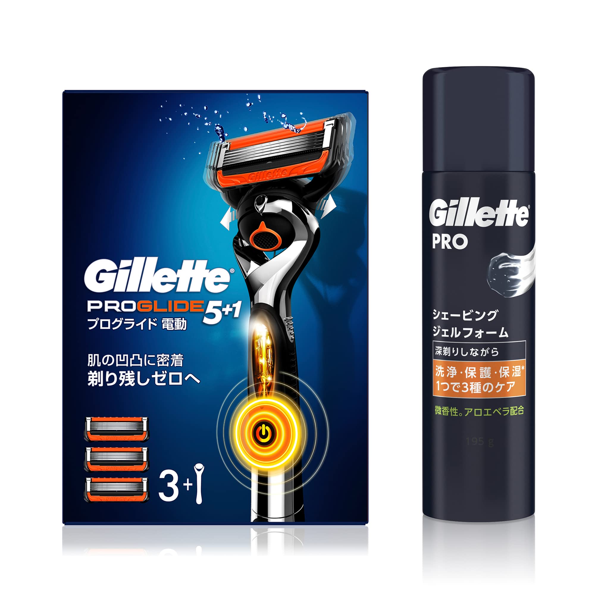 Amazon.co.jp: Gillette ジレット フュージョン 電動 本体 替刃3個+
