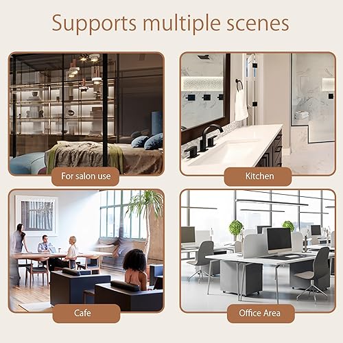 Miniatura 6 de Silla giratoria ergonómica de altura ajustable con ruedas, asiento de piel sintética con pedal de anillo para salón, masaje, clínica, laboratorio y