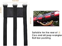 Vista 7 de Asas de agarre para barra de agarre para Jeep Wrangler Accesorios TJ JK JL Gladiator JT - Hebilla de metal mejorada, naranja cibernético, paquete