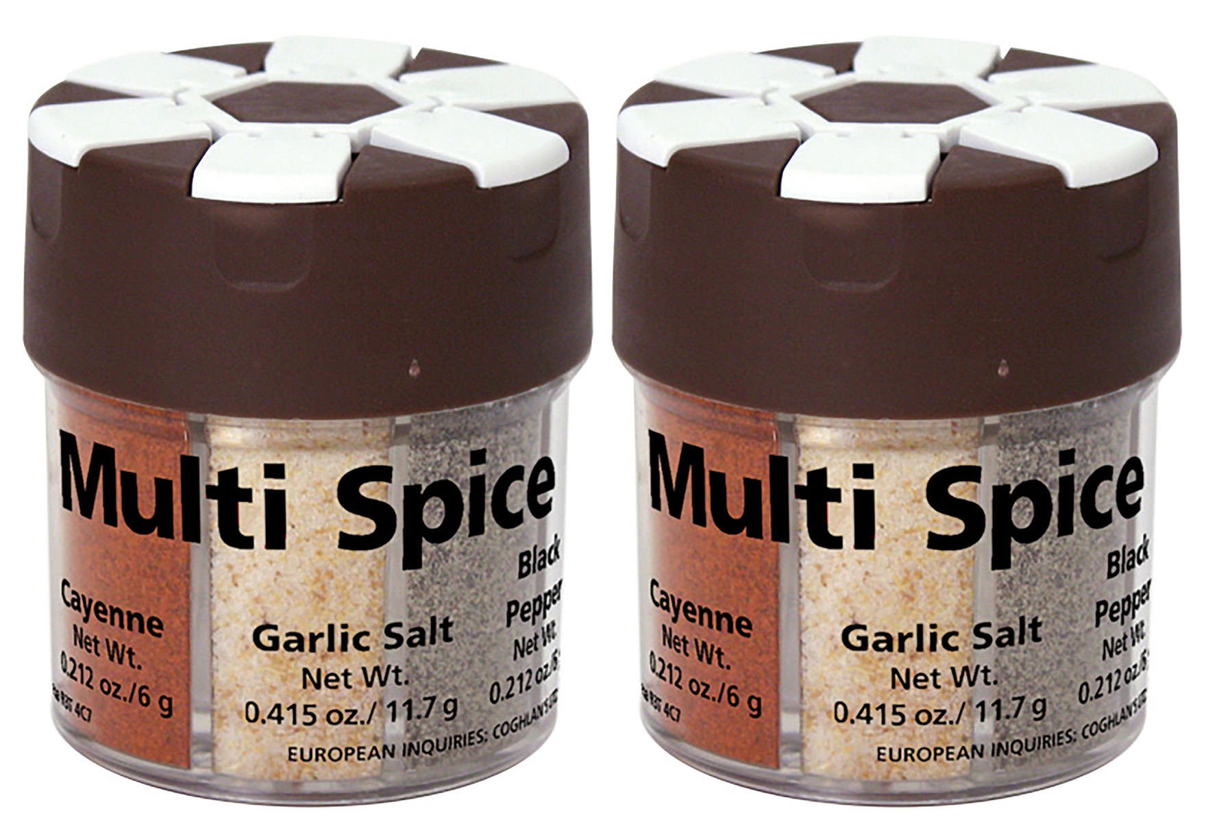 Coghlan's Multi-​Spice Paprika Curry Cayenne Garlic Salt Pepper & Salt (2-​Pack)