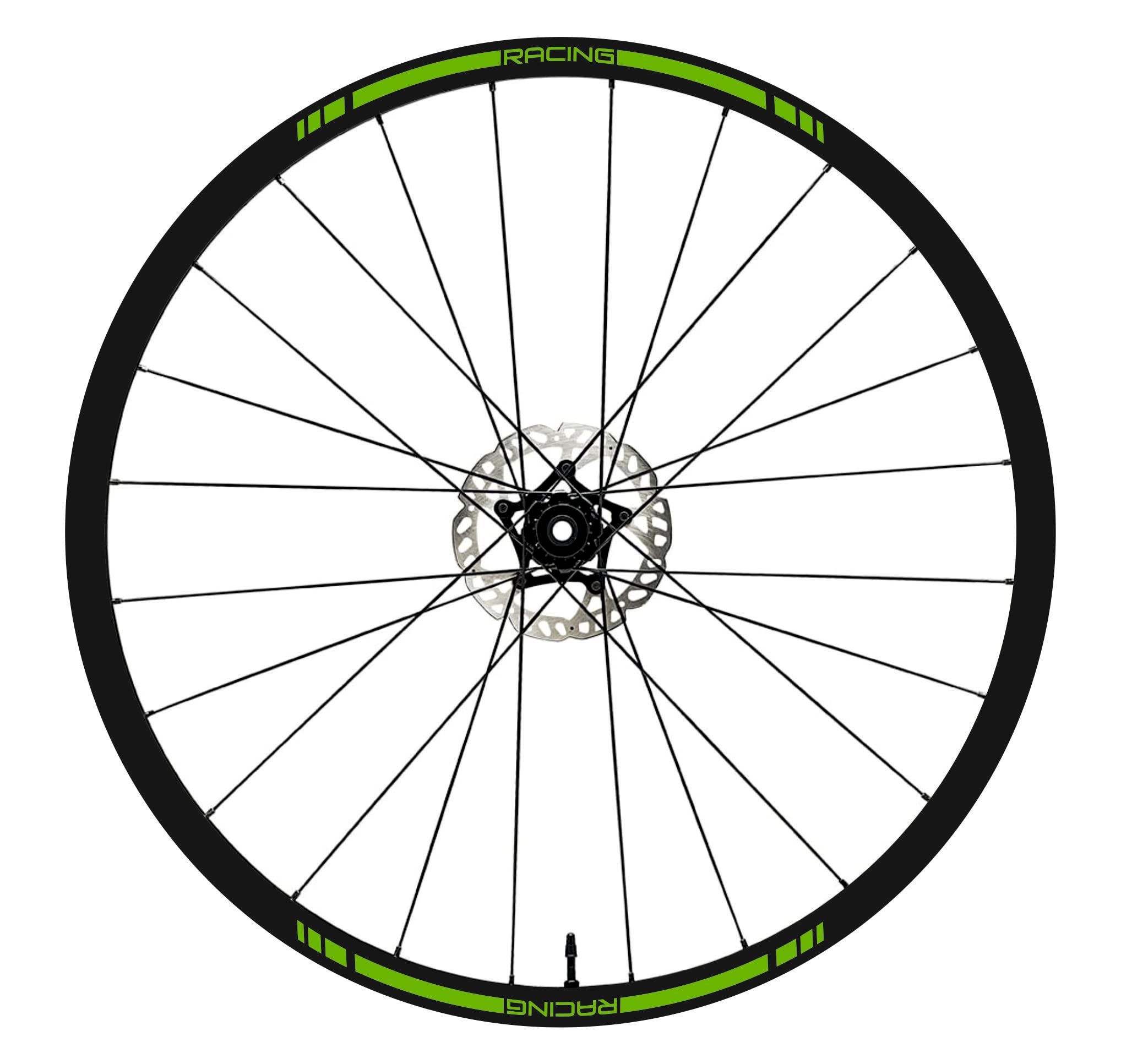 Autocollants Pour Jantes Vélo 26-27.5-28-29 Pouces - Stickers Roues VTT Fluorescent Rouge - Lot Complet 2 Roues