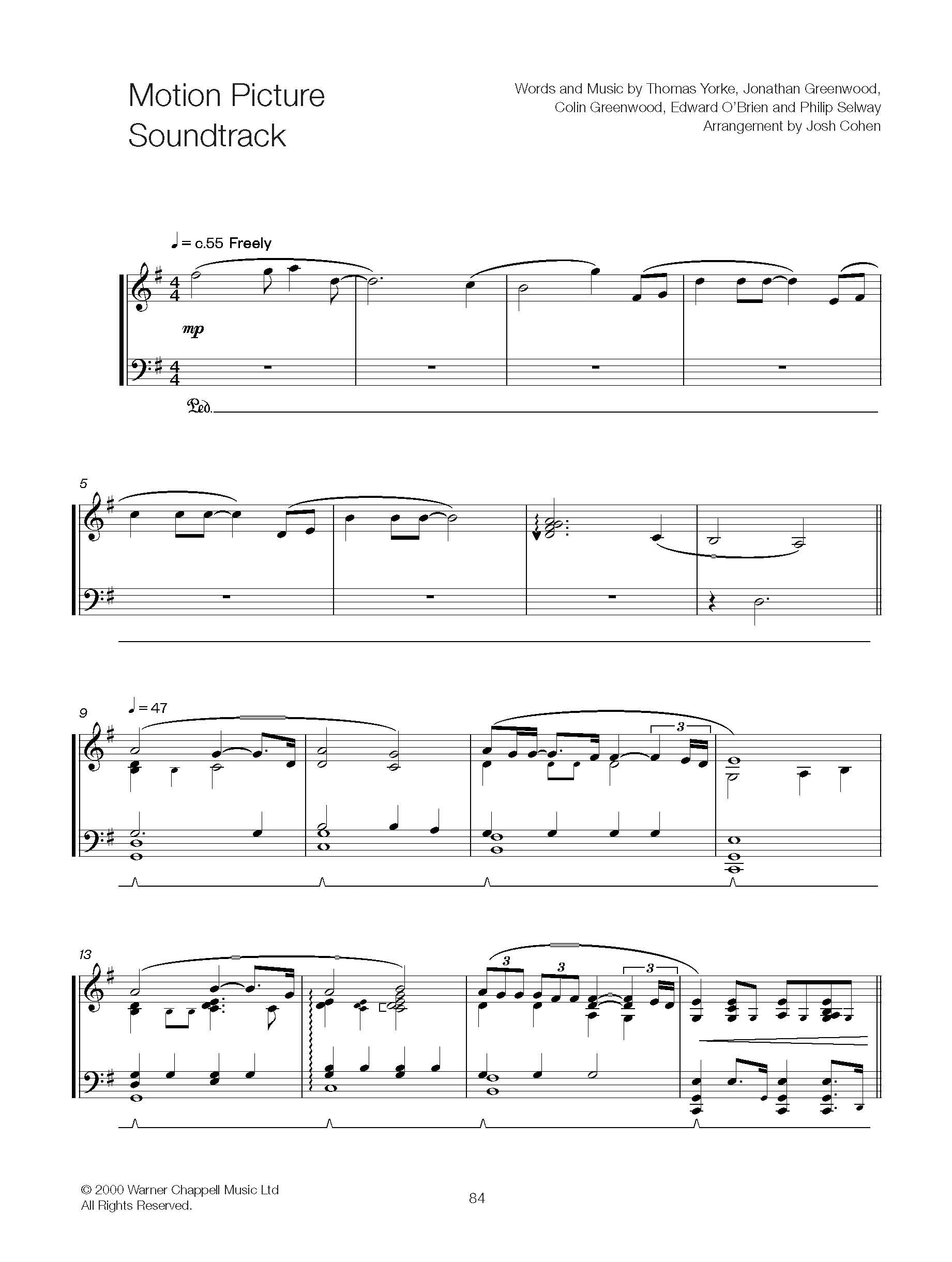 Josh Cohen -- Radiohead for Solo Piano II
