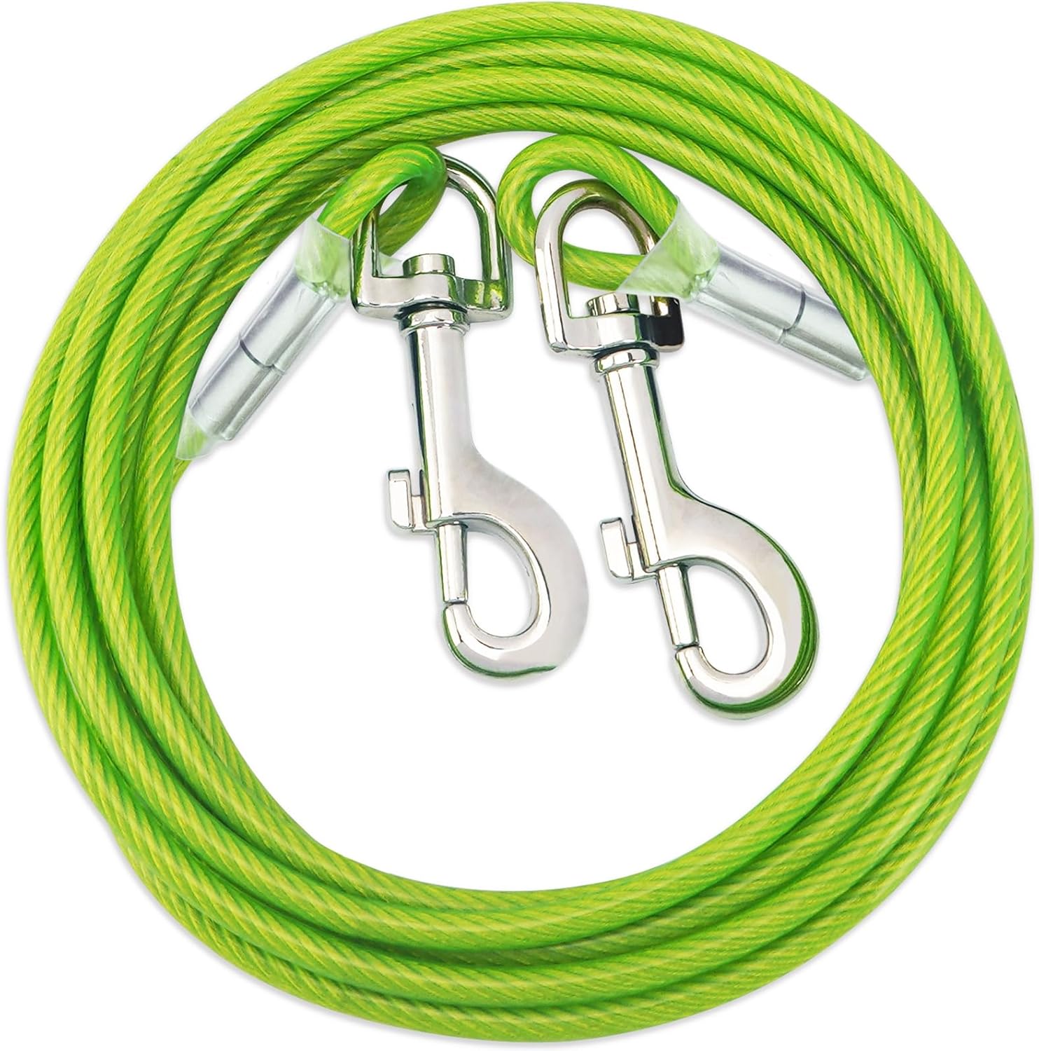 Green Tie Out Cable Leash for Dogs,1050ft Long Dog Leash