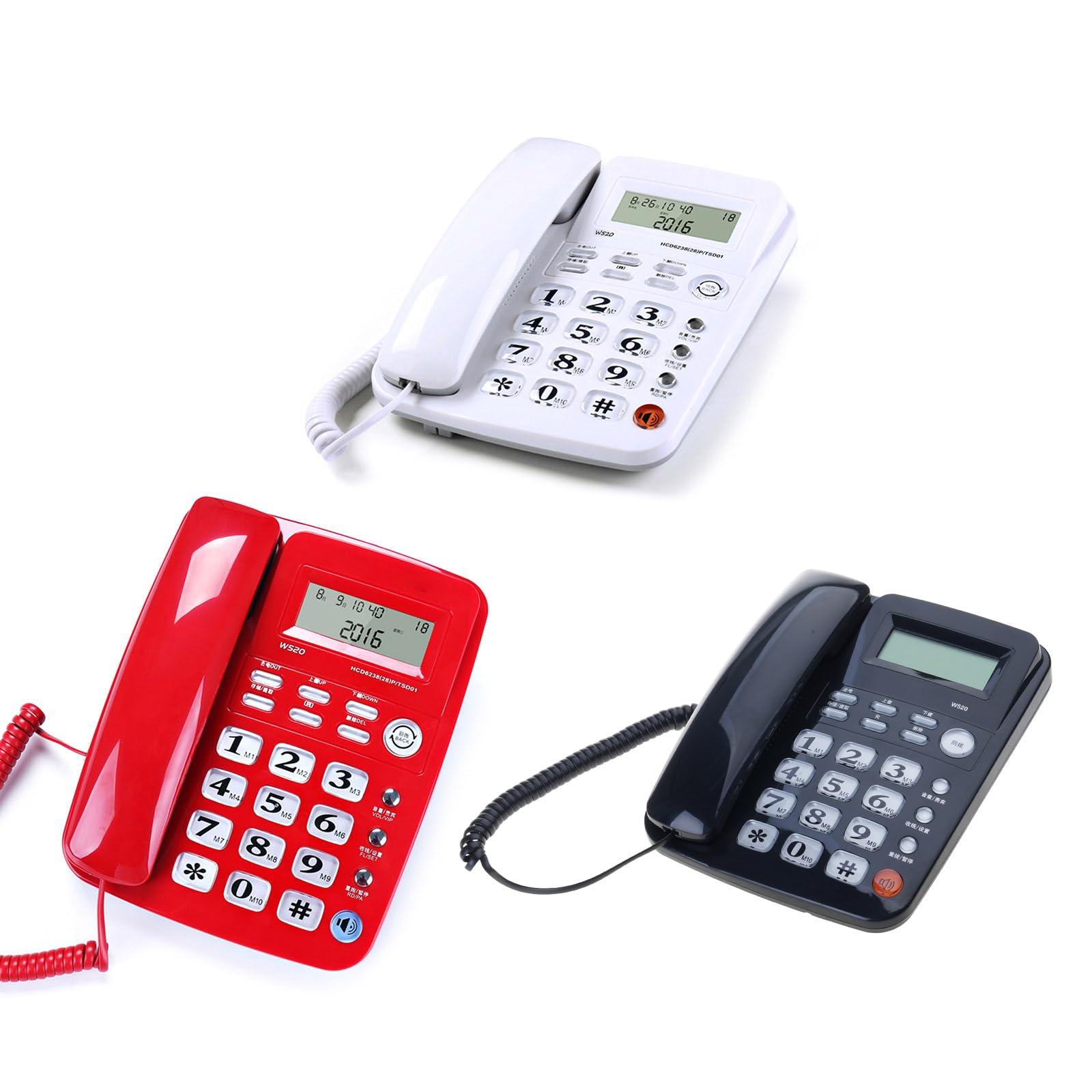 Telefono fisso da ufficio con corpo leggero, funzione vivavoce e visibilità delle chiamate