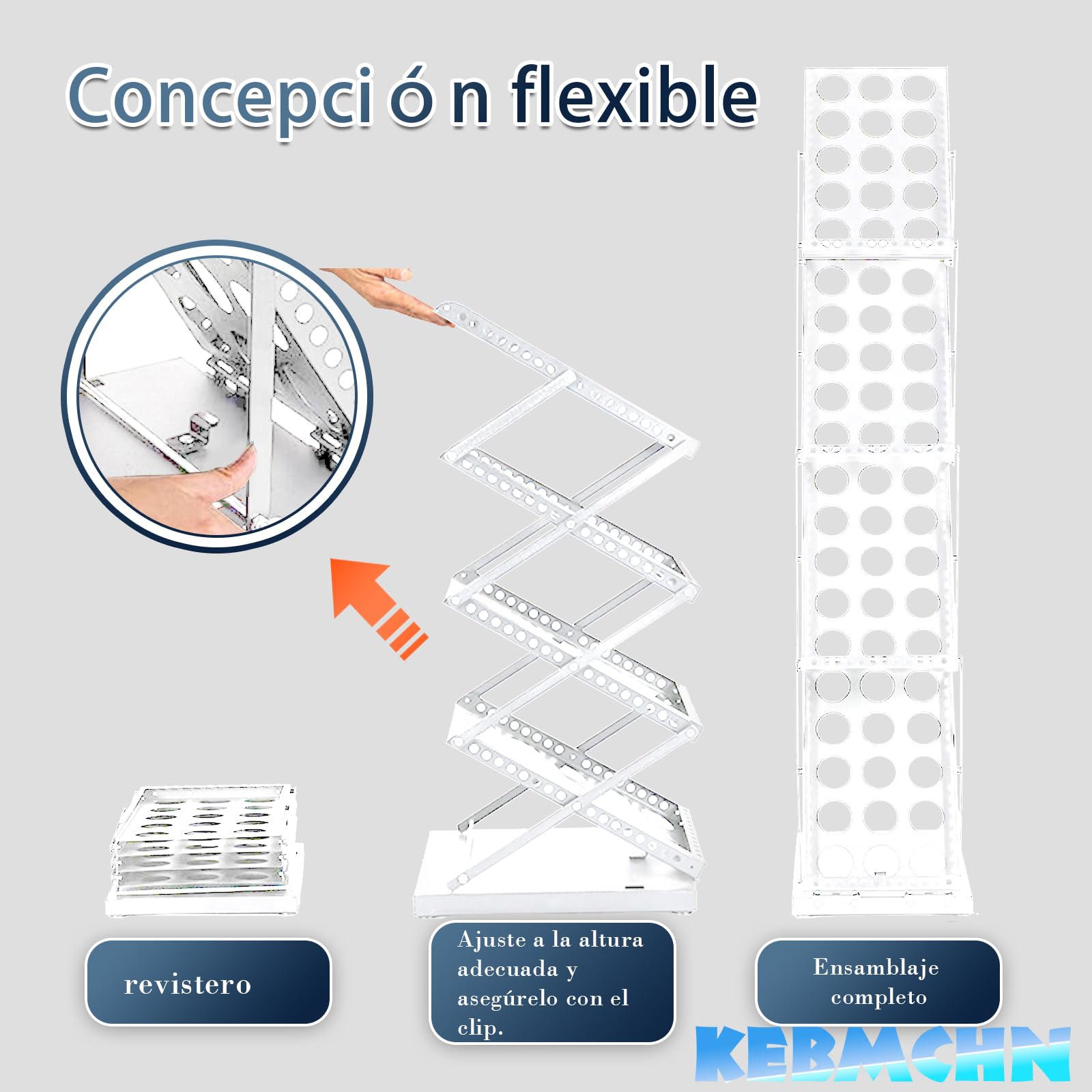A4 - Soporte para catálogo de revistas y catálogos de literatura, Expositor de Revistas, portátil, de metal negro, incluye diseño de agujeros con bolsillo, plegable (blanco)
