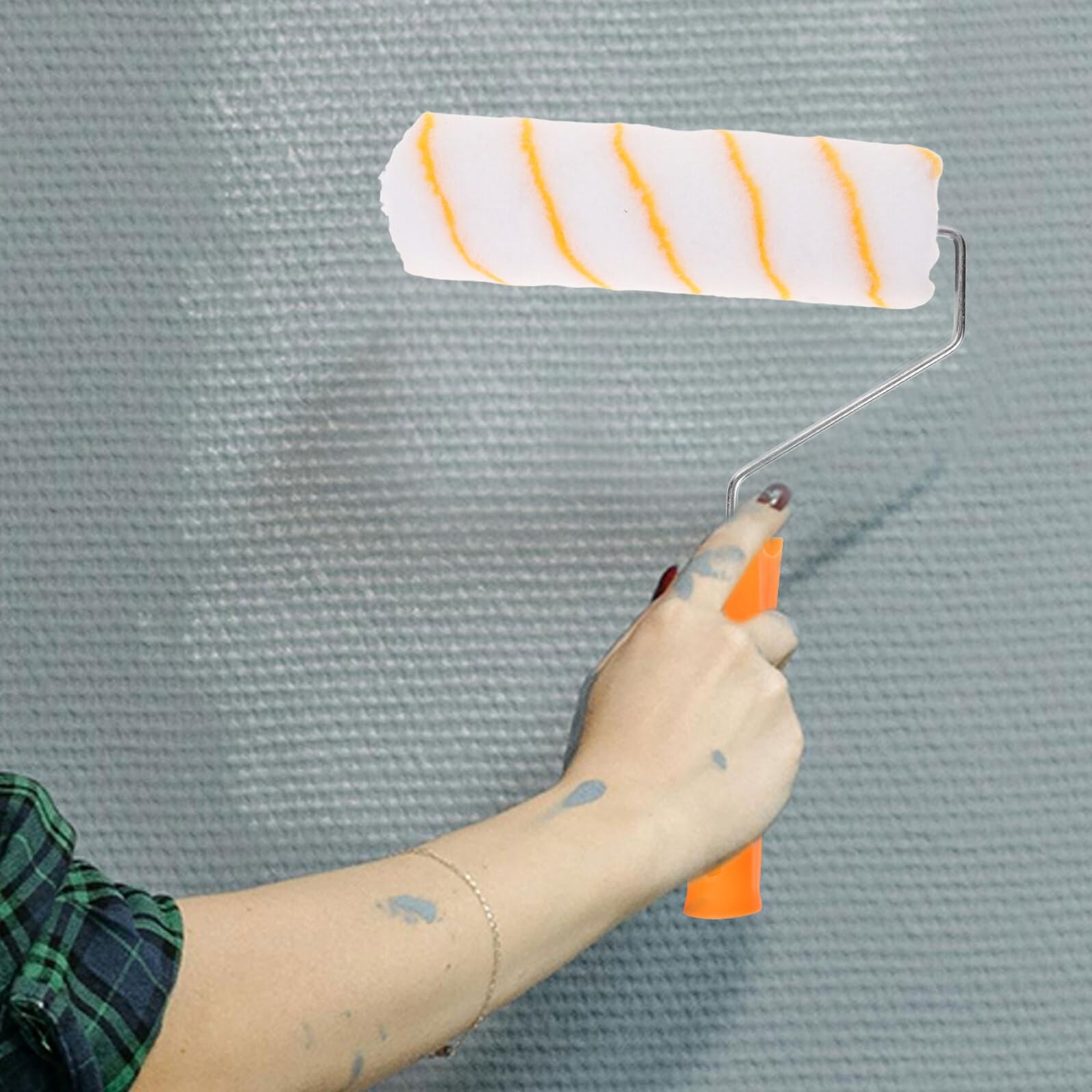 Rulli Verniciare con Asta Telescopica in Acciaio Inossidabile Rulli Imbiancare Pennello Rullo per Pittura Muro Ergonomico Antifibra Finitura Liscia e Resistente