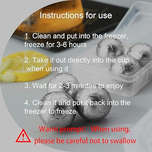 Miniatura 5 de Enkrio cubitos de hielo de acero inoxidable, 8 piedras reutilizables de whisky de acero inoxidable con pinzas de hielo, piedras de enfriamiento para