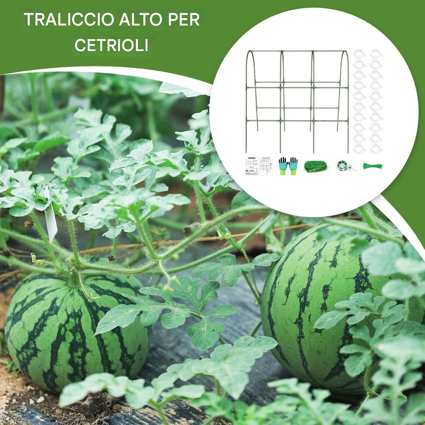 Enrejado Para Pepinos En Cama Elevada Soporte en U de alta resistencia | Enrejado Metálico De Jardín Para Pepinos Para berenjena, guisante, uva, flores, calabaza, cultivo en invernadero y agricult