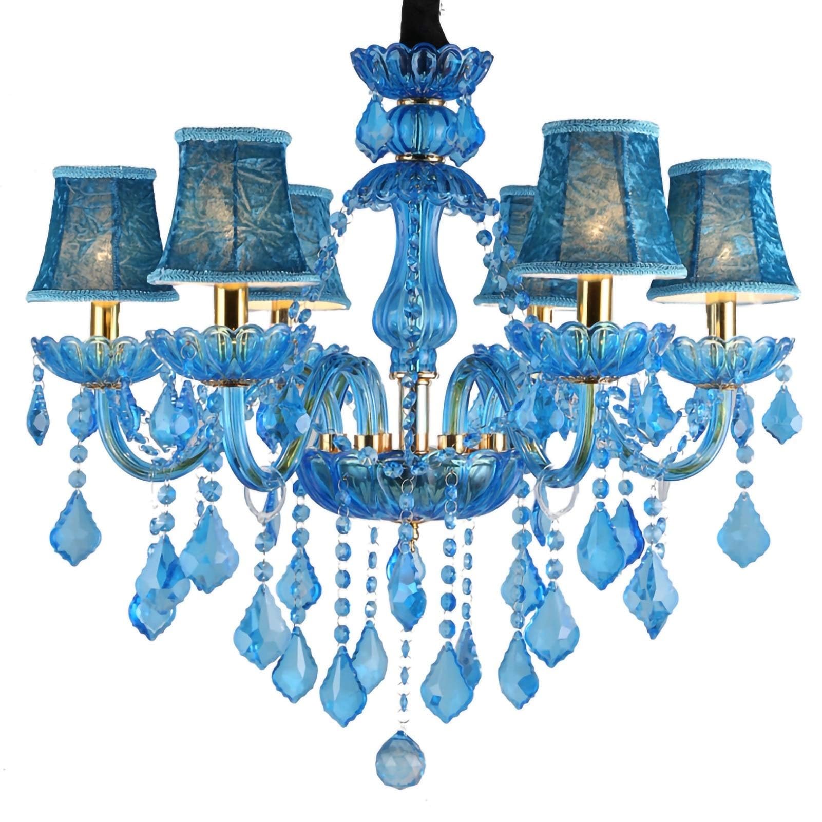JUAKSQZYI Chandeliers Pendant Light Fixture Crystal Chandelier Glass Ceiling with 6 Arms Modern Lights for Dining Room Living Hallway