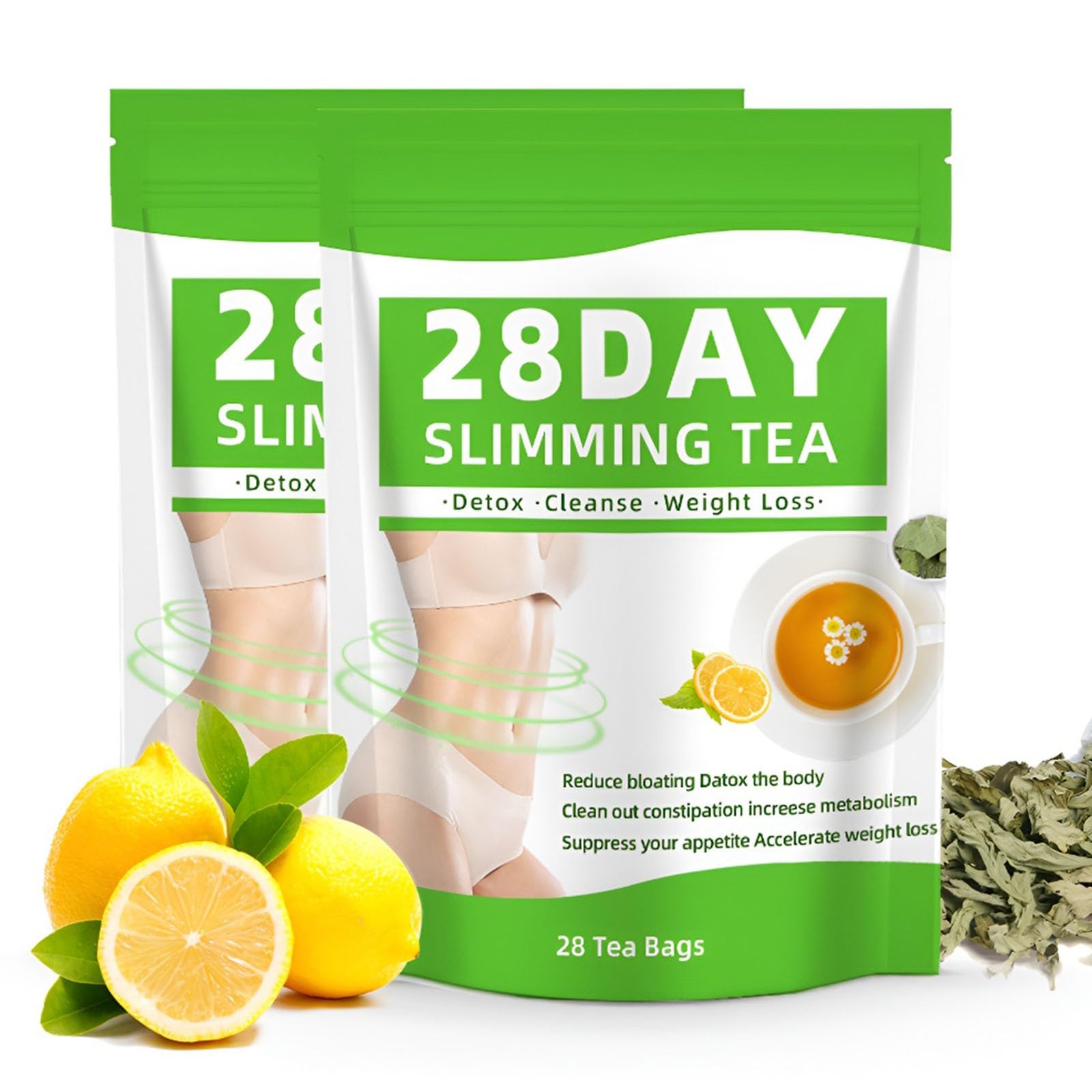Bolsitas De Té Desintoxicante De 28 Días: Té Adelgazante Natural De Hierbas For La Desintoxicación Y El Bienestar Corporal.(1PC)