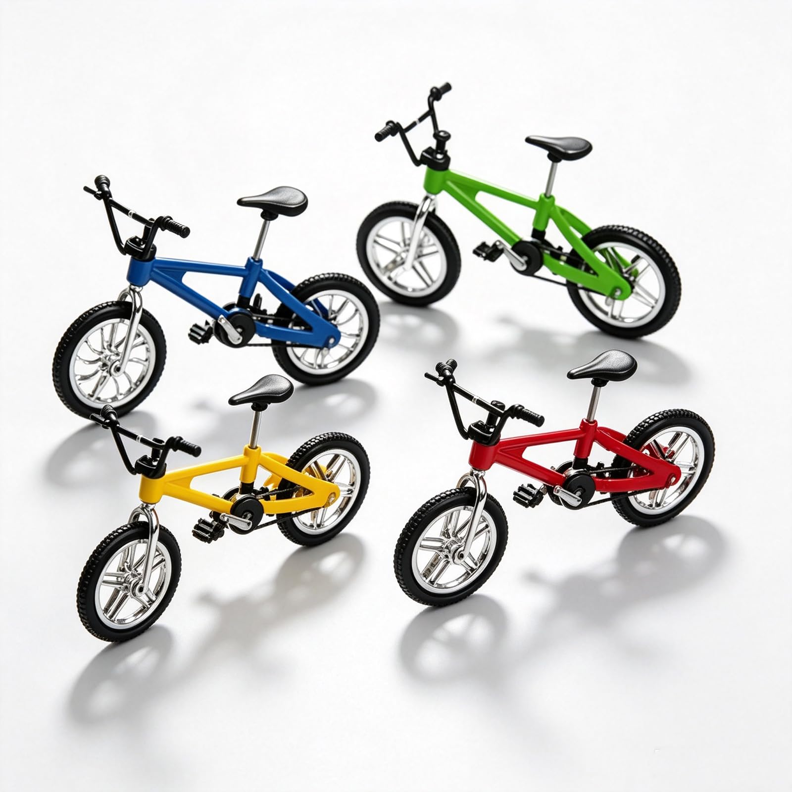 Mini BMX, Tech Deck Bike, Finger BMX Set, 4 Alloy Finger Toy Bikes