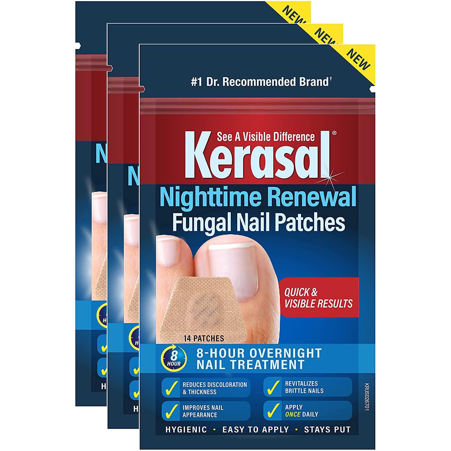 Kerasal Nighttime Renewal Fungal Nail Patches 14 Patch 3