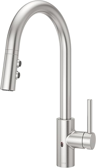 Pfister Stellen Touchless Kitchen Faucet with Pull Down Sprayer, Single Handle, High Arc, Stainless Steel Finish, LG529ESAS