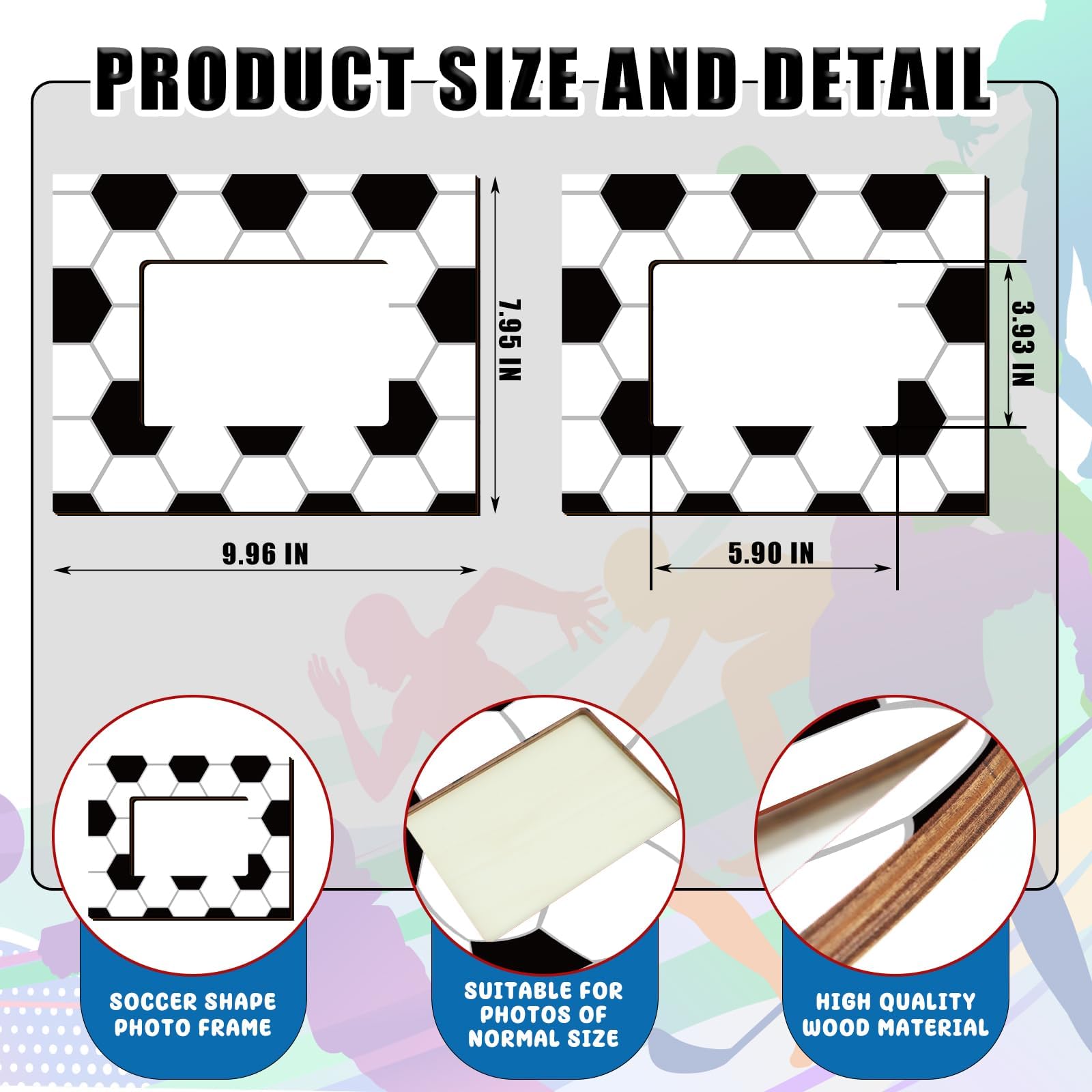 Amazon.co.jp: clothmile サッカー写真フレーム 2個 4x6インチ