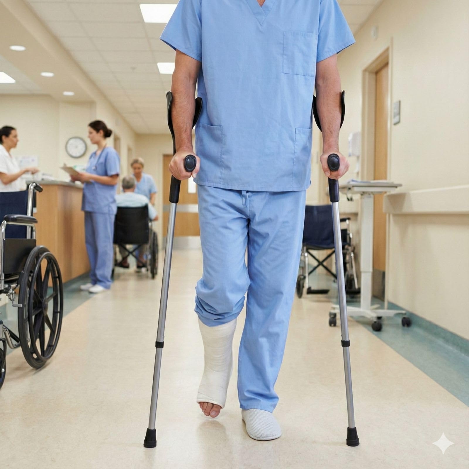 APP LIFE Stampelle Ortopediche (2 unità) Dispositivo Medico di Classe I Regolabili Leggere in Alluminio Anodizzato Coppia Stampella Ortopedica
