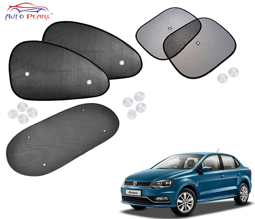 Autopearl Car Auto Window Side Sunshade Curtain Compatiable with Ameo (Set of 5)