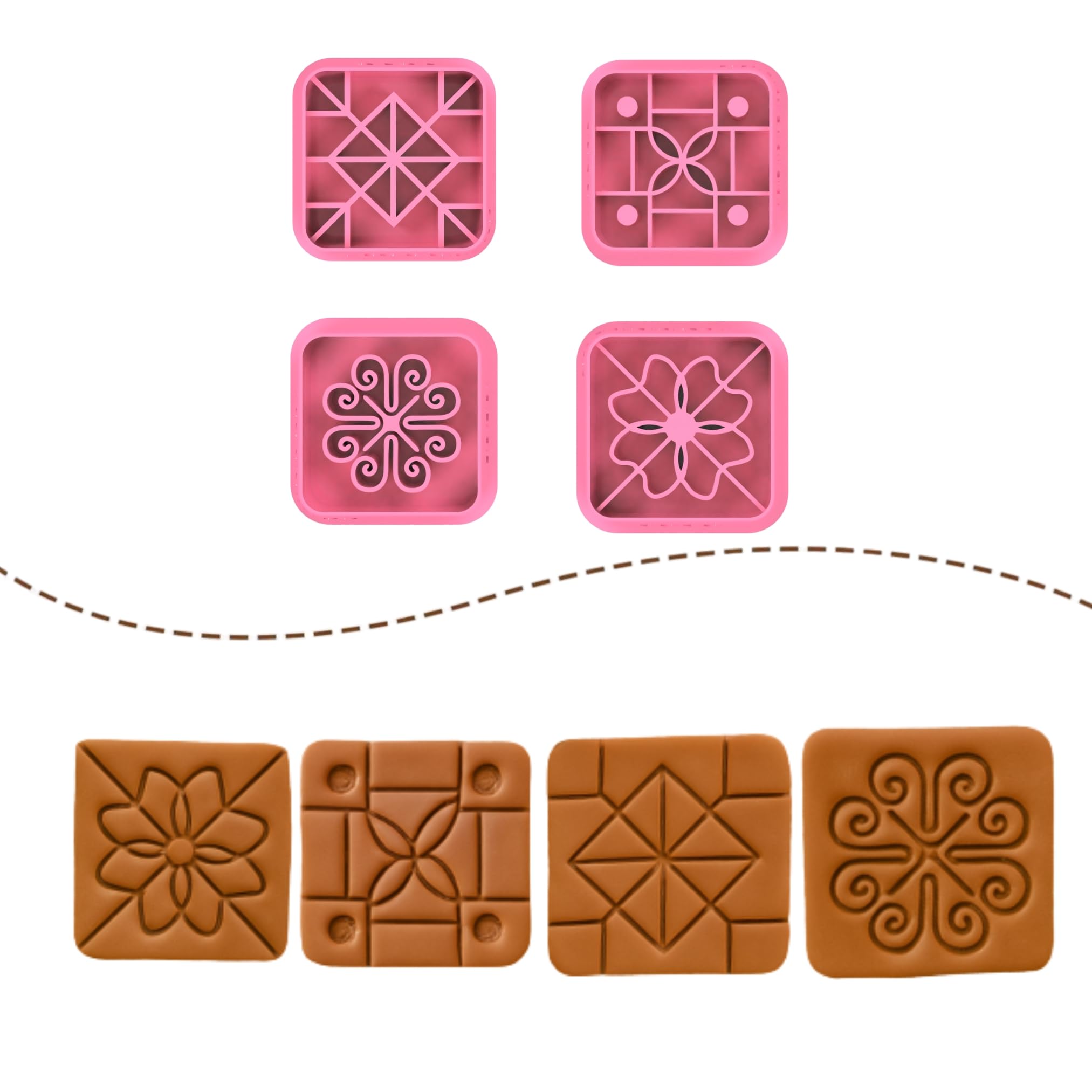 Sponsored Ad - Floral Tile Shapes Polymer Clay Cutter Cutters | Imprint Clay Earring Cutters | Jewellery Making Cake Fondant Sugar Craft Decoration Tools | Jewelry Making | Set of 4 PCS |Color May Vary|