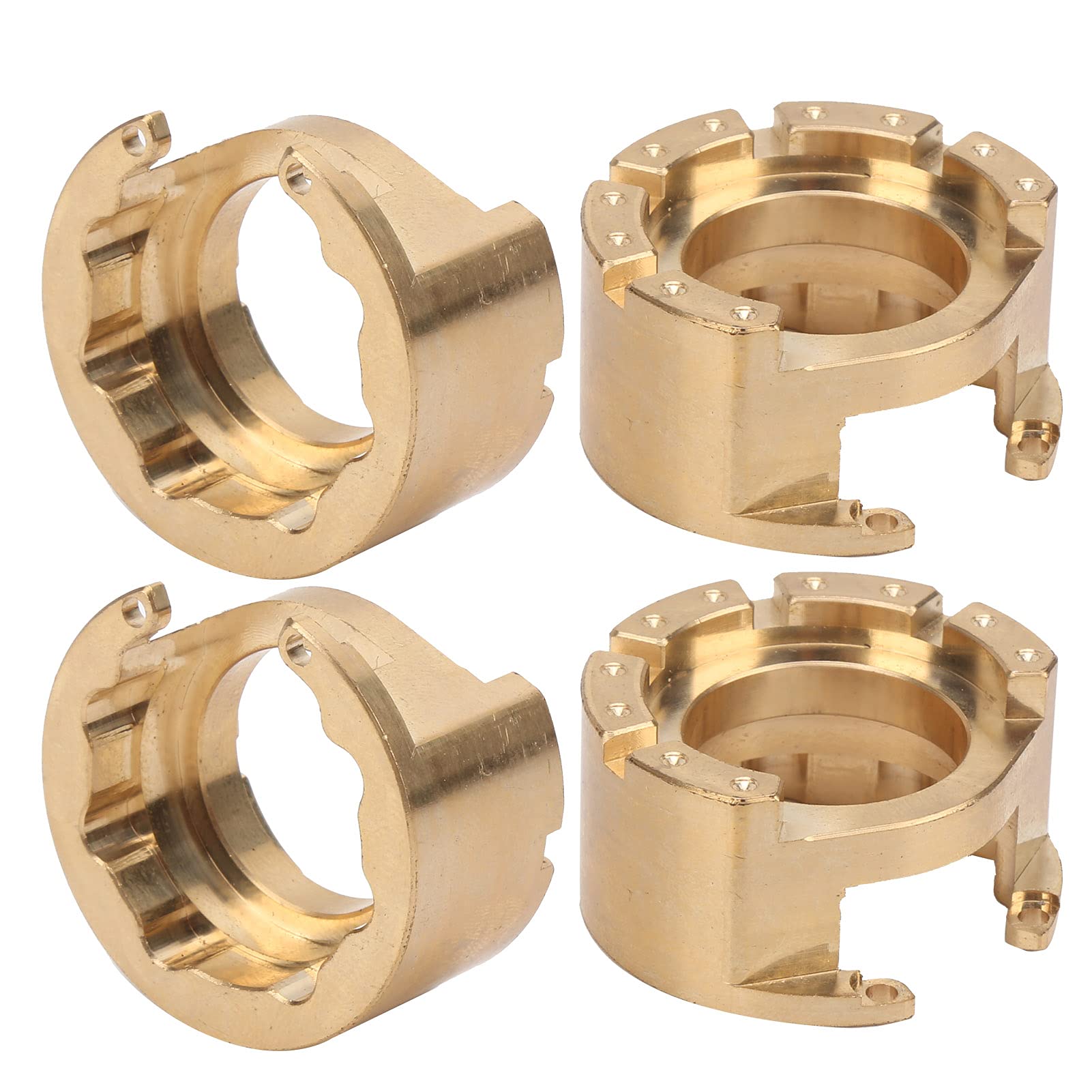 Set Contrappesi in Ottone per ‑4 RC Crawler Contrappeso Durevole per Controllo di Precisione 39 Mm Oro 2 Paia (2 paia)