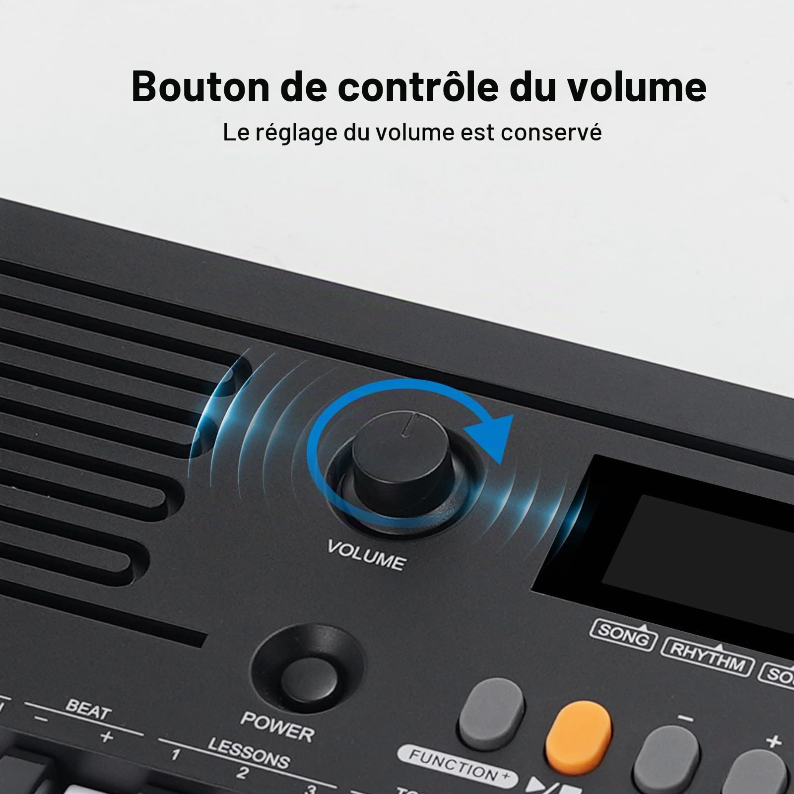 POGOLAB MK-2 Mini clavier 37 touches pour enfants avec 40 chansons/200 sons/200 rythmes, fonction MIDI, écran LED, double haut-parleur, claviers électroniques portables pour débutants/adultes, noir