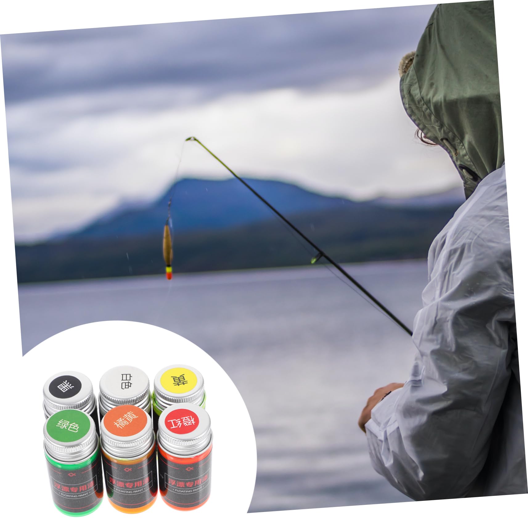VANZACK Fishing Lure Fluorescent Paints 6pcs Floating Paints for Salmon Flashers Trolling