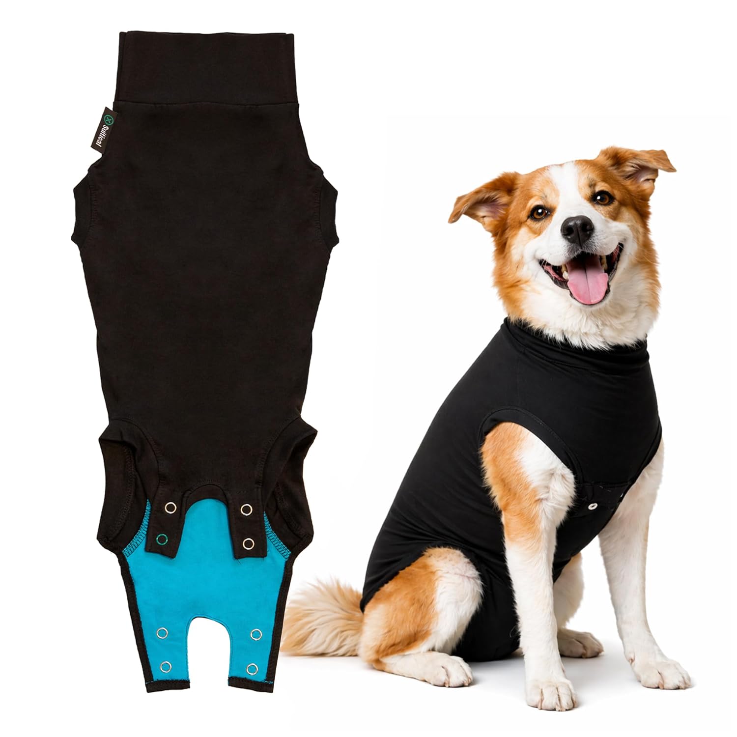 Suitical Recovery Suit for Dogs - Dog Surgery Recovery Suit with Clip-Up System - Breathable Fabric for Spay, Neuter, Skin Conditions, Incontinence - 26.4-29.9 Inches Neck to...