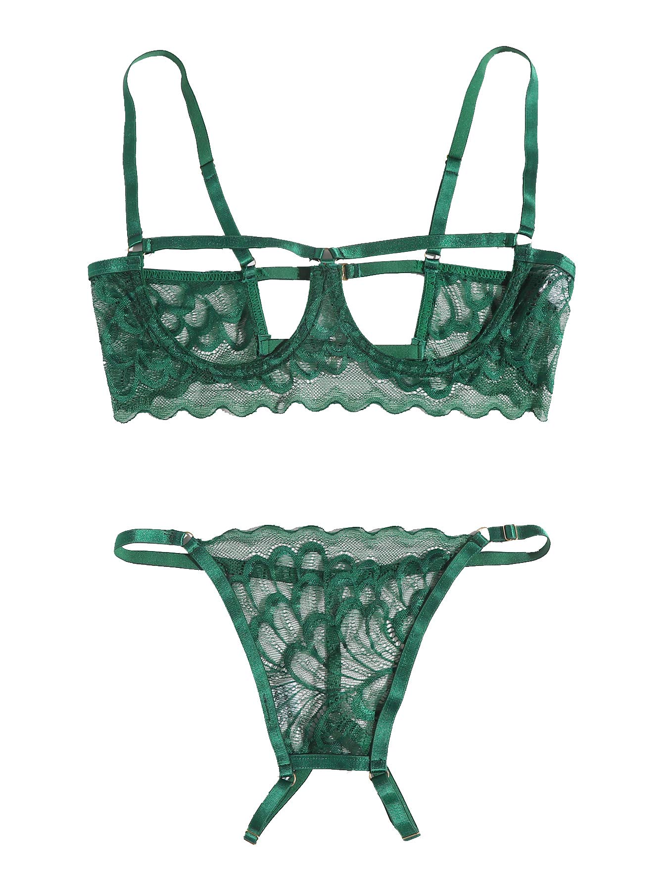 2 Piece Crotchless Lingerie Set