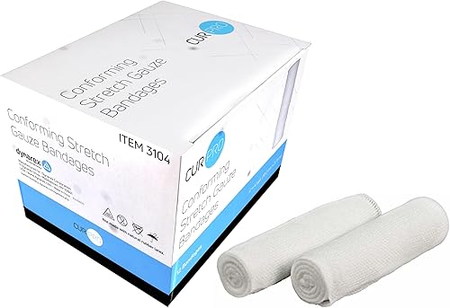 Dynarex Vendajes de gasa elásticos, no estériles, 4 x 4.1 yardas, 96cs