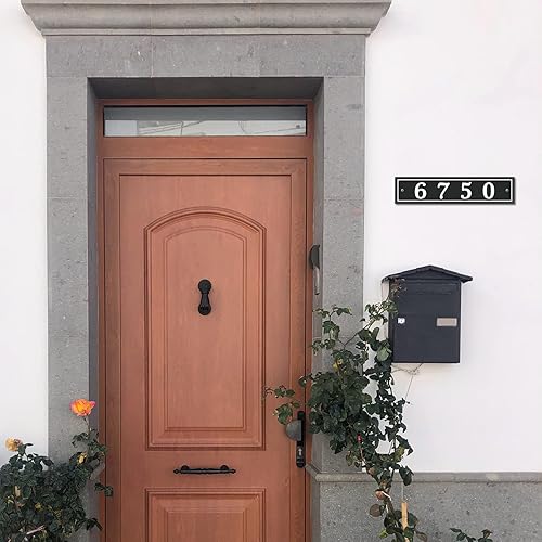 Miniatura 4 de Placa de dirección reflectante personalizada, letrero de dirección de aluminio personalizado para casa, calle, exterior, letrero horizontal de