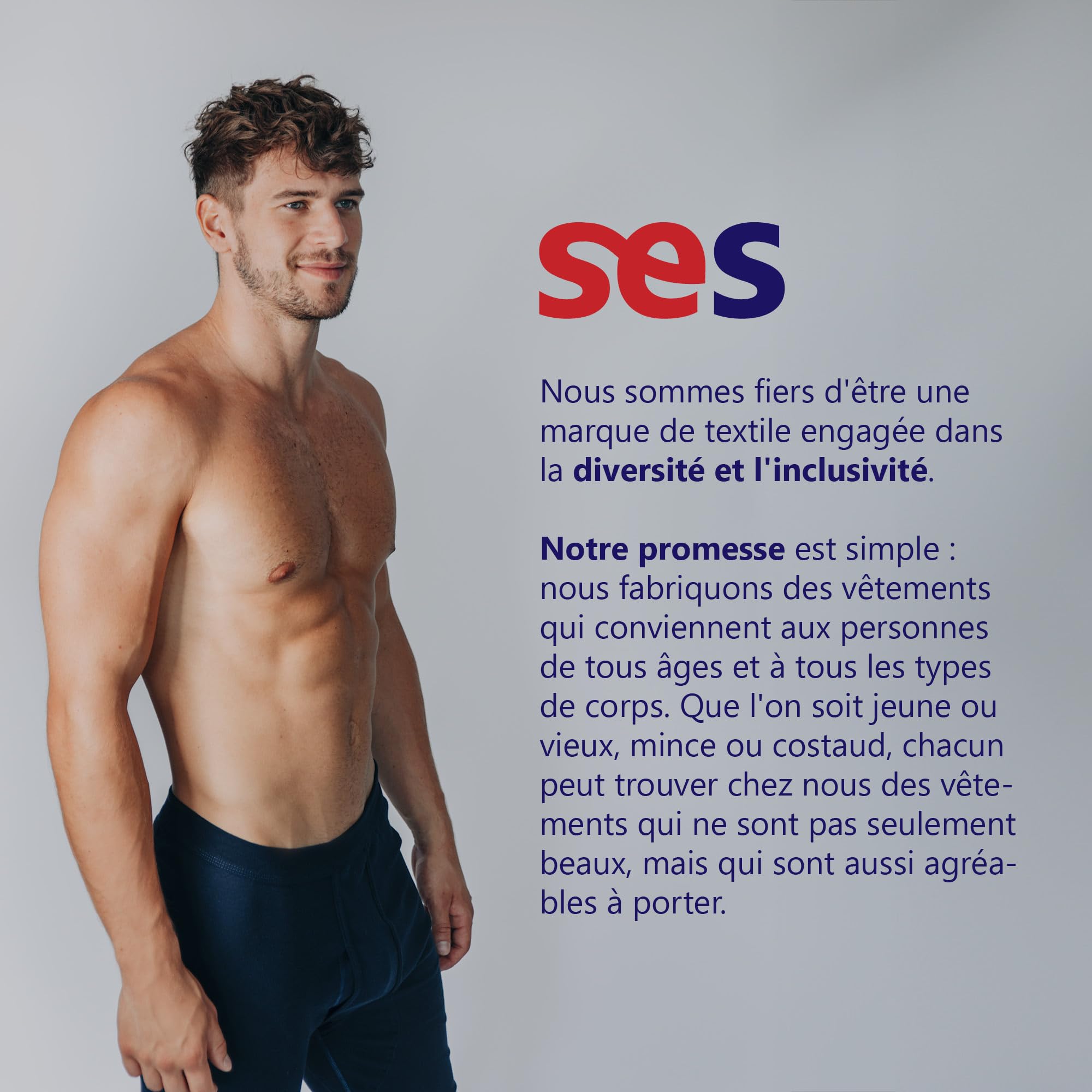 SES caleçon Long Coton, Pack de 2 caleçons Longs Hommes en côtes Fines, Taille S - 4XL, avec Braguette et Ceinture Douce, en Coton/calson Long pour Homme Jambes Longues