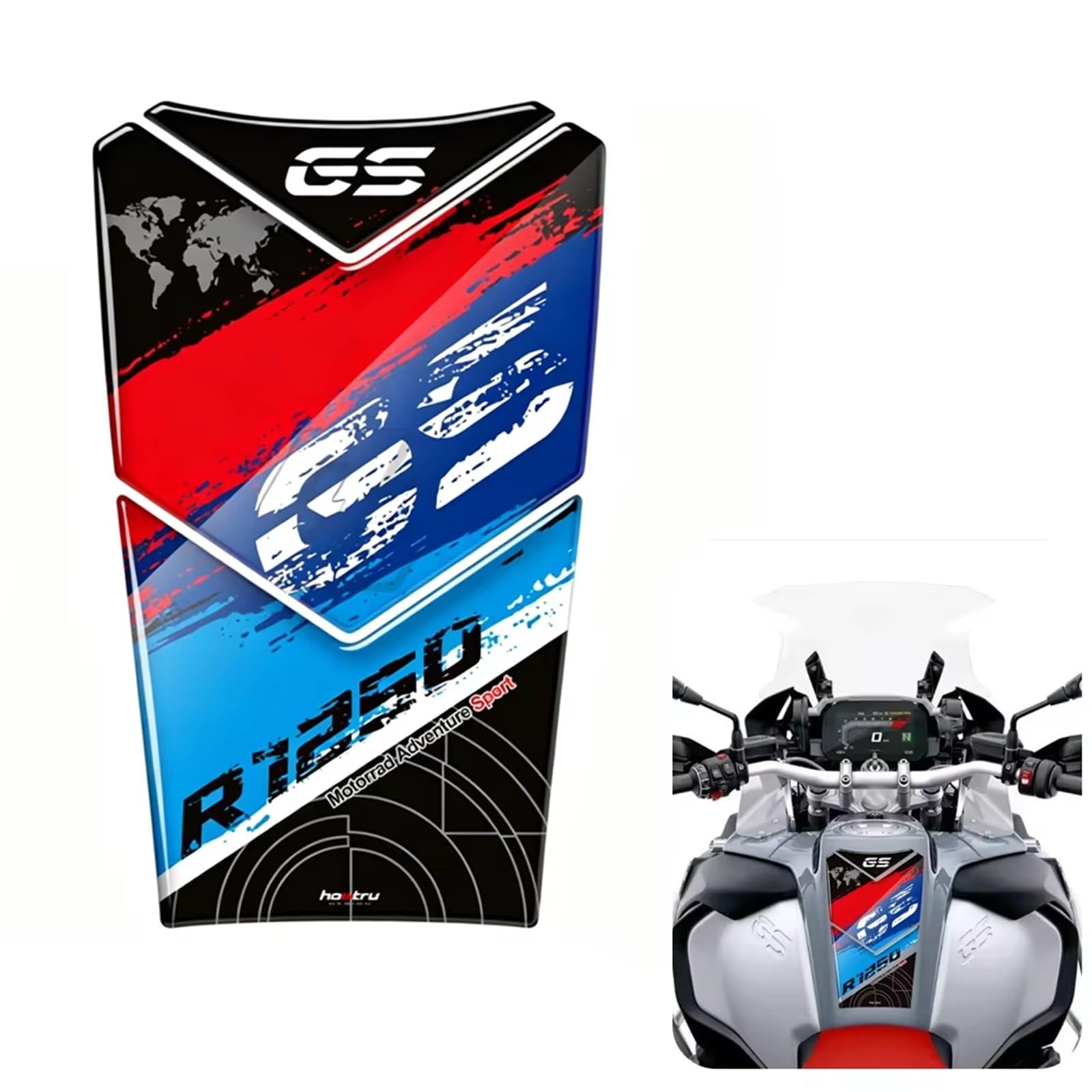 Dla BMW R 1250 GS ADV R1250GS Adventure 19-20 Naklejki Na Zbiornik Paliwa Motocykla 3D Naklejka Zbiornik Protector(B)