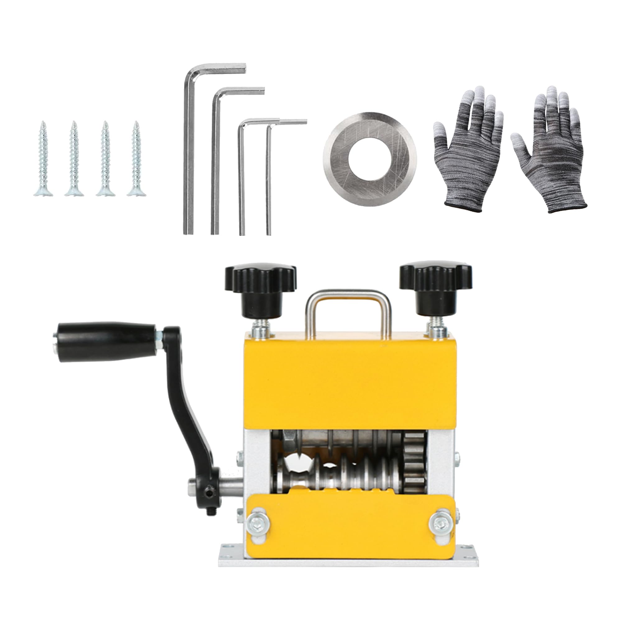 Wire Stripper Machine, Cable Stripper Machine with Spare Blade and Black Gloves, Electric Wire Stripper Tool for Copper/Aluminum Wires