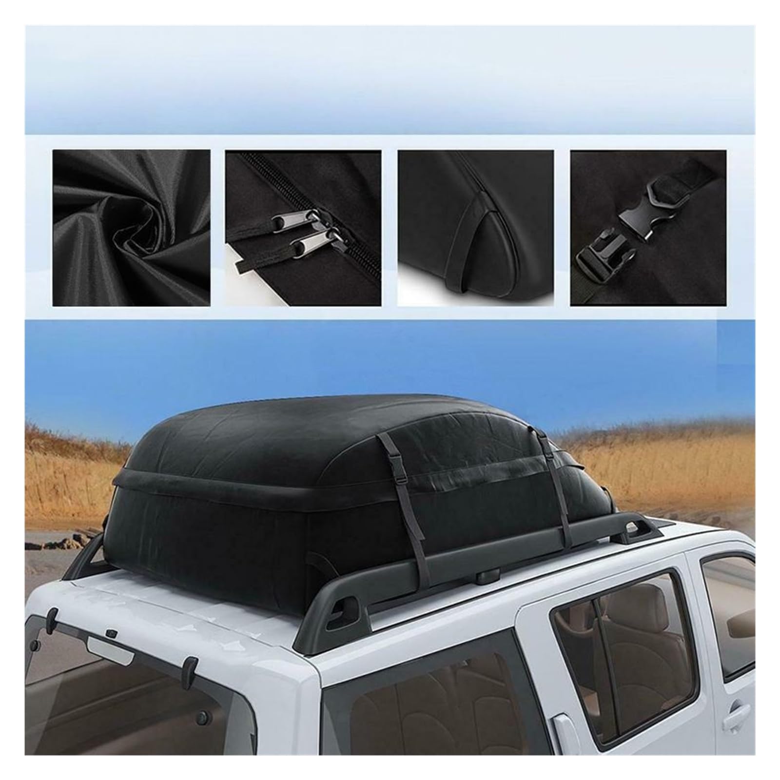 Box dachowy 130x100x43cm zagęścić górną część samochodu torba dachowa bagażnik SUV Cargo bagaż torba dachowa przechowywanie bagażu na dachu torba podróżna