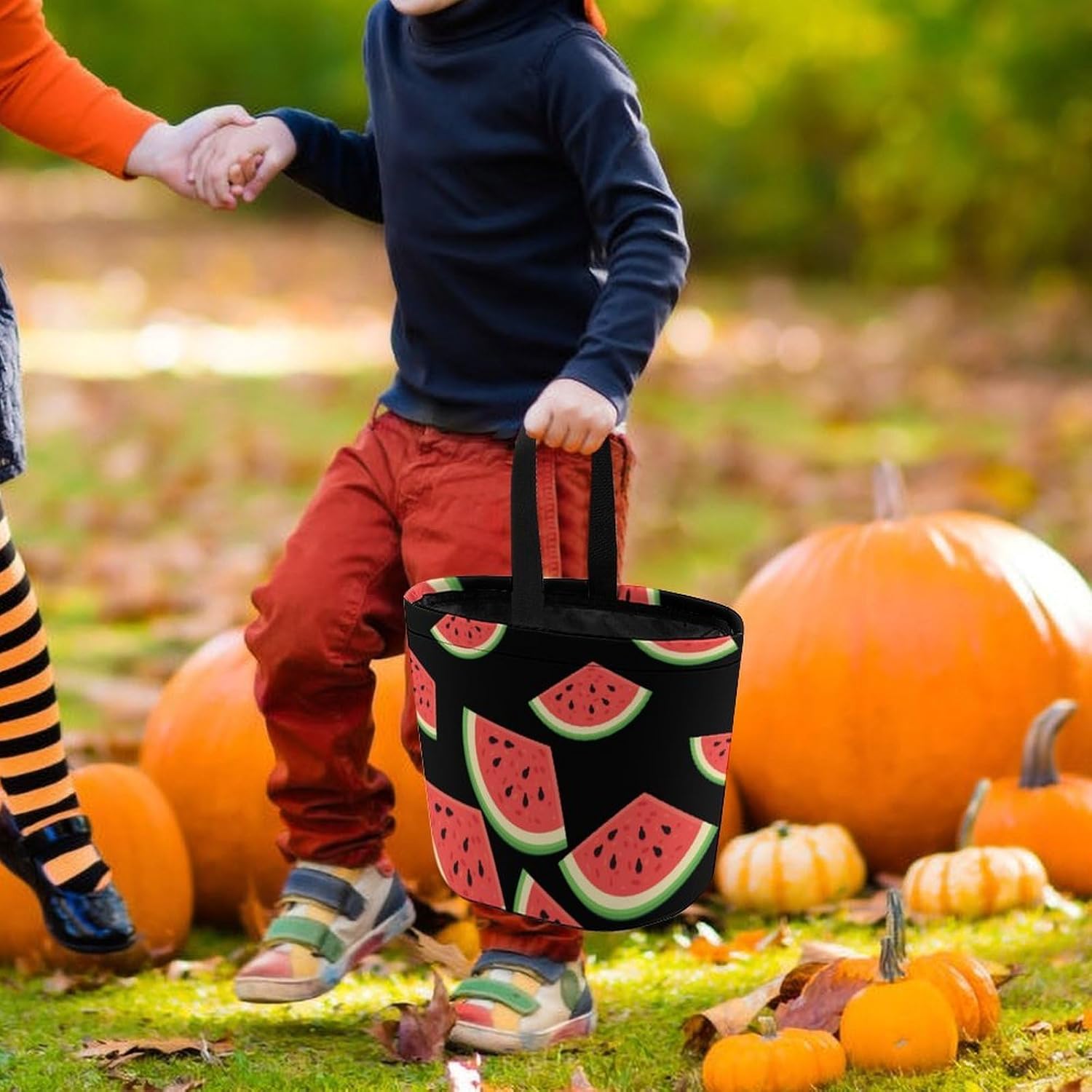 Fruit Watermelon Halloween Treat Bag Reusable Candy Basket Tote Goody Bags Gift Party
