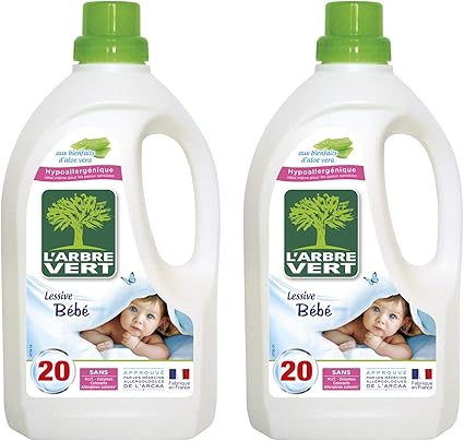 L Arbre Vert Lessive Liquide Bebe A L Aloe Vera Lavages 1 5 L Lot De 2 Amazon Fr Epicerie