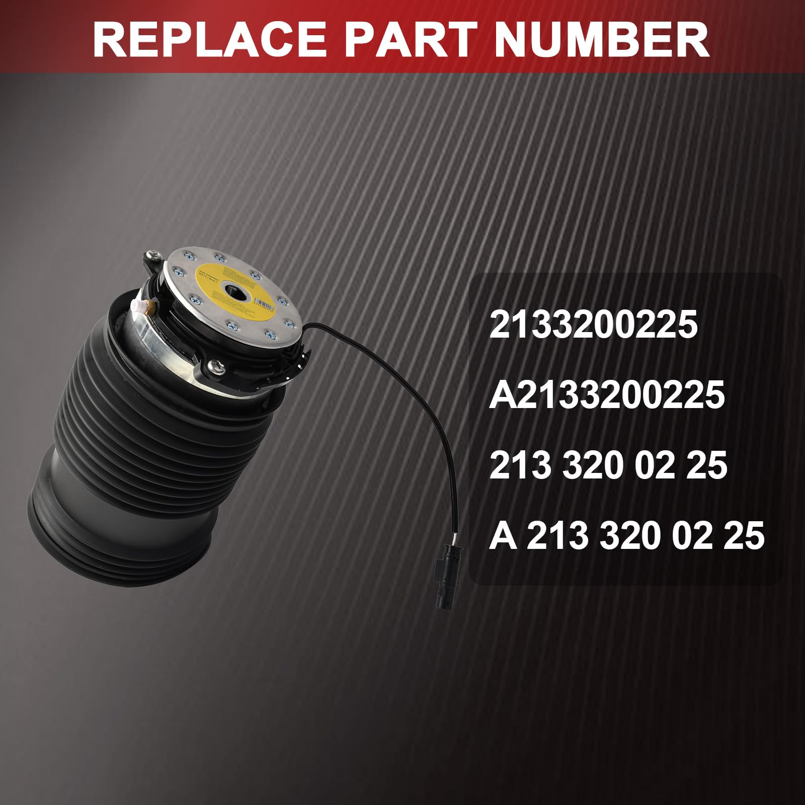 Resorte neumático eje trasero derecho adecuado para Mercedes Clase E W213 CLS C257 GLC X253 reemplaza números OE 2133200225 A2133200225 Bolsas de resorte de suspensión neumática
